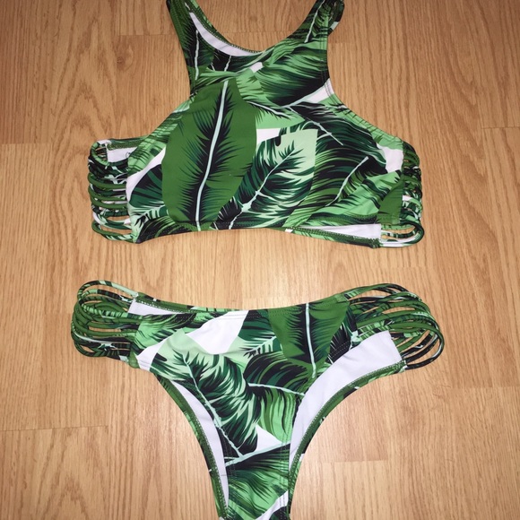 zaful palm tree bikini